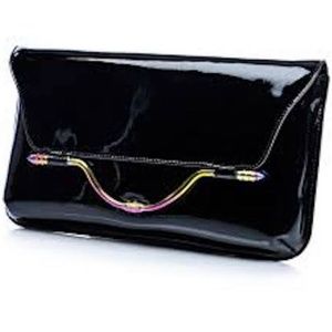 Aimee Kestenberg "Jackson" Black Leather Clutch